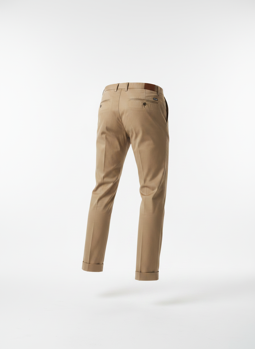 Tan Straight Leg Pants for Men