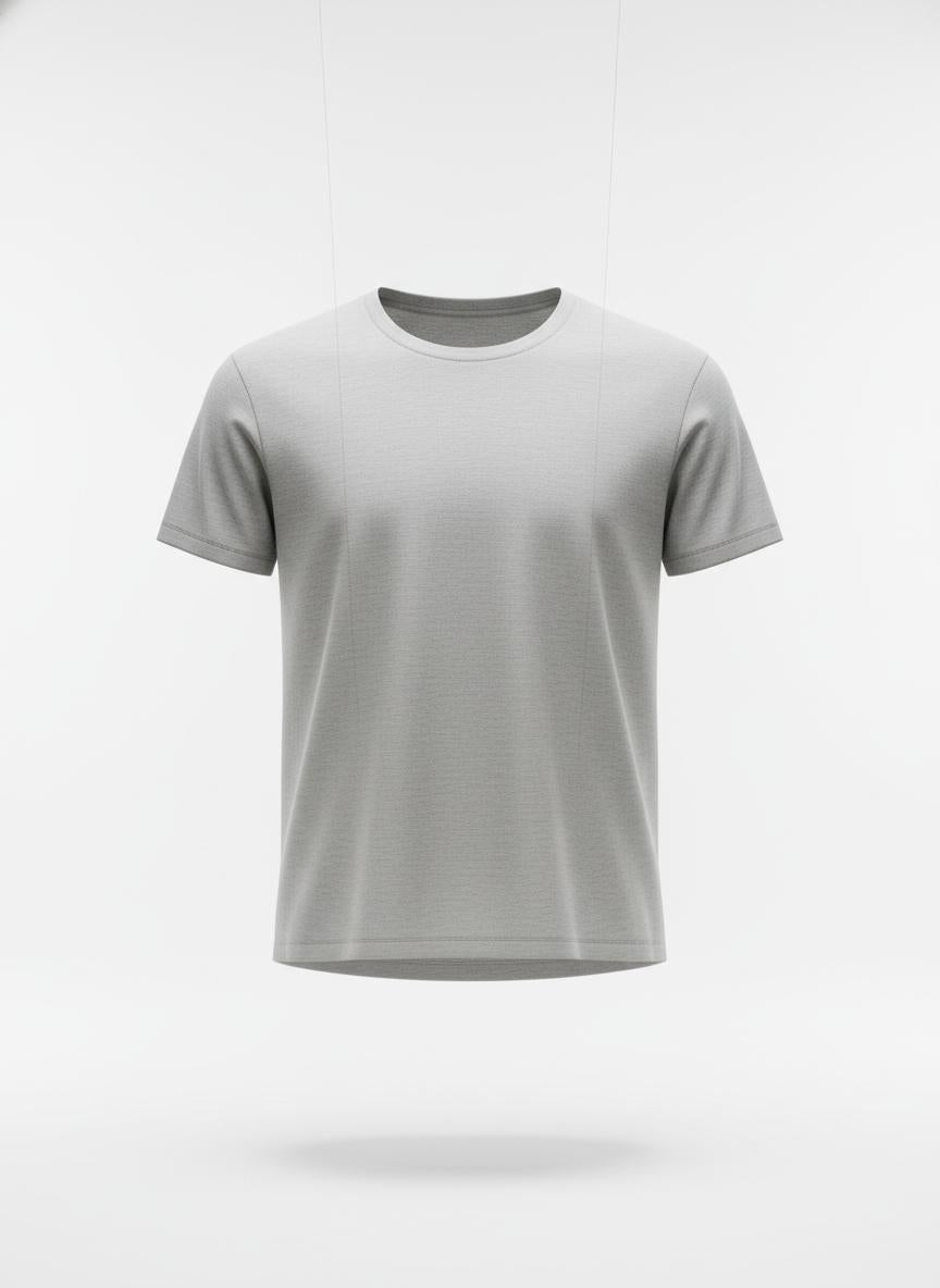 Gray Crew Neck T-Shirt for Men