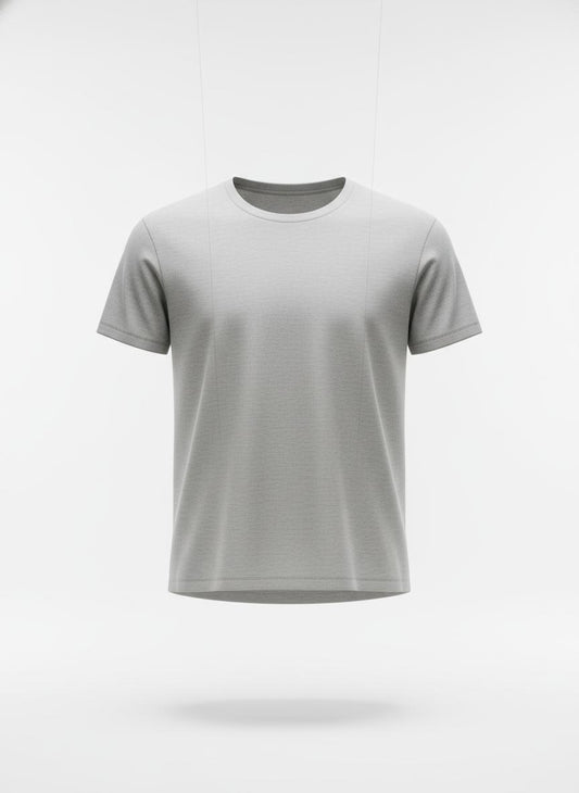 Gray Crew Neck T-Shirt for Men