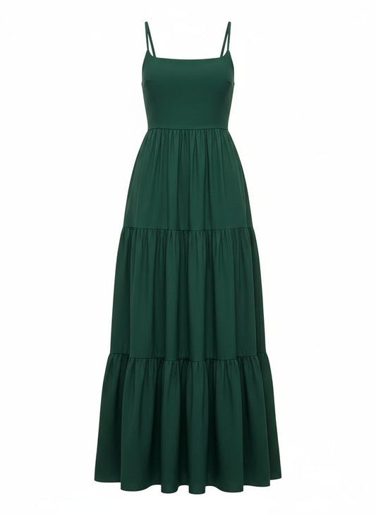 Emerald Tiered Maxi Dress for Women
