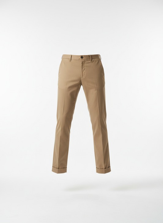 Tan Straight Leg Pants for Men